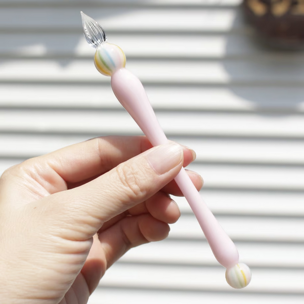 Japanese Glass Dip Pen - Candy / Cherry Blossom Pink - , Gifts for Writers