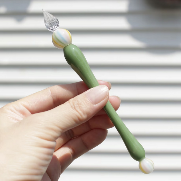 Japanese Glass Dip Pen - Candy / Japanese Matcha Green - , Gifts for Writers