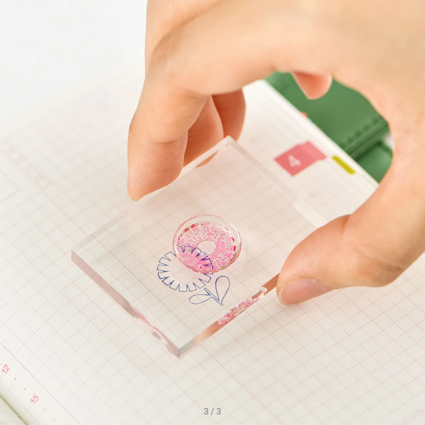 Mizushima: Jizai Clear Stamp Picture Coloring Set (Flower), Hobonichi Accessories