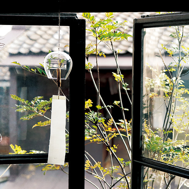 Japanese Glass Wind Bell made in Kyoto, Japanese furin, Japanese wind bell, Japanese wind chime