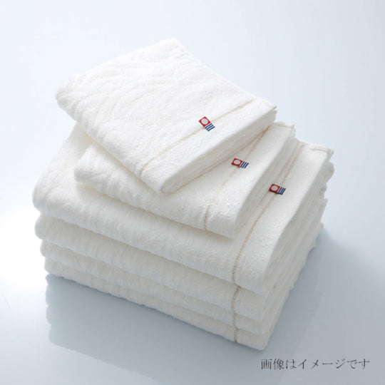 Imabari Towel White Weave Towel Gift Set(2 Bath Towels, 2 Face Towels, 2 Wash Towels)