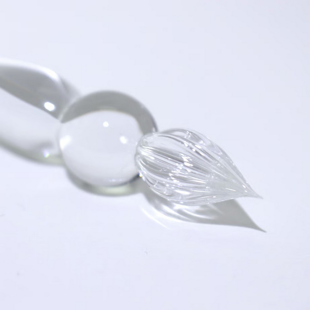 Japanese Glass Dip Pen - Crown / Clear - , Gifts for Writers