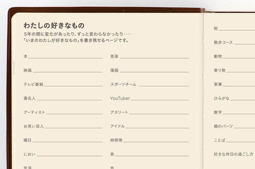 PRE-ORDER Hobonichi Techo 2026 Hobonichi 5-Year Techo Japanese Book (2026-2030) [A6 size] A6 Size / 2026-2030 / Five Years in One Book