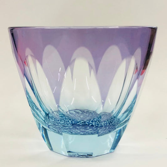 Edo Kiriko Glass Tumbler - Wisteria (Purple × Light Blue)