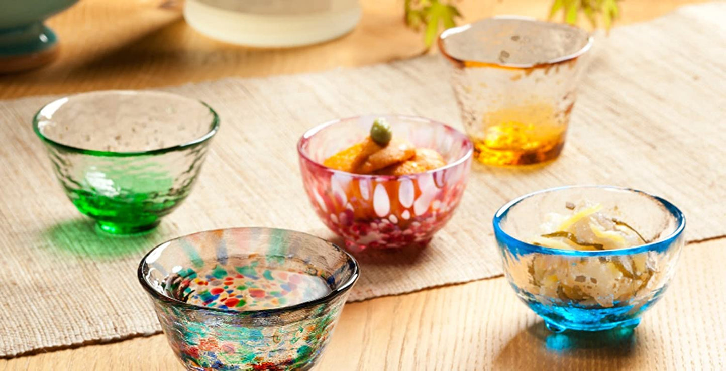 Tsugaru Vidro Mini Glass 5 Set, Japanese Sake Cup , Made in Japan