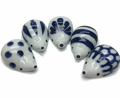 Hasami Yaki(ware) Hedgehog Chopstick Rest Set of 5pcs , Japanese Hasami Ware Chopstick Rest