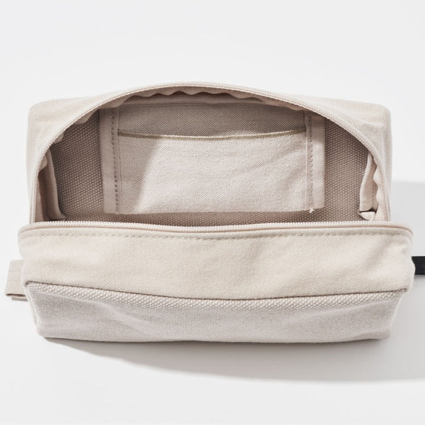 Kurashiki Hampu Canvas Pouch - M Size / Bluish Gray -,  Japanese canvas pouch