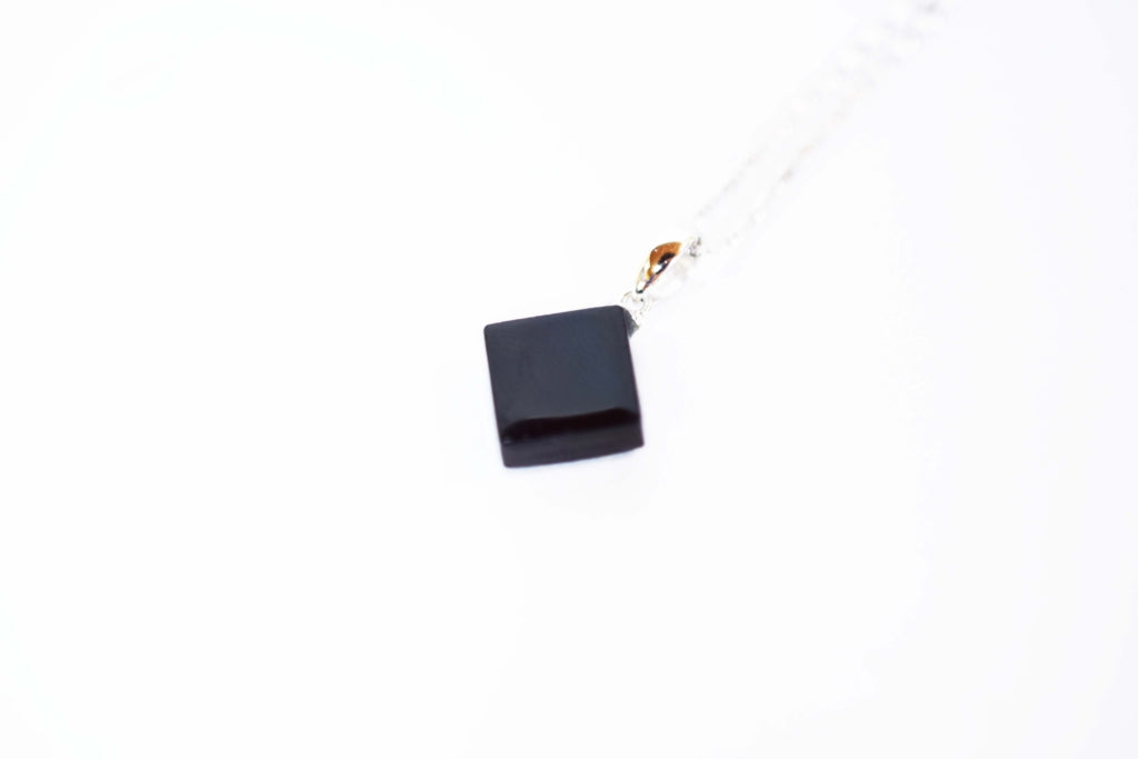 Raden Pendant Necklace - Stained Glass Style / Pink Color / Small Size-, Japanese Lacquer Jewelry, Kyoto Jewelry