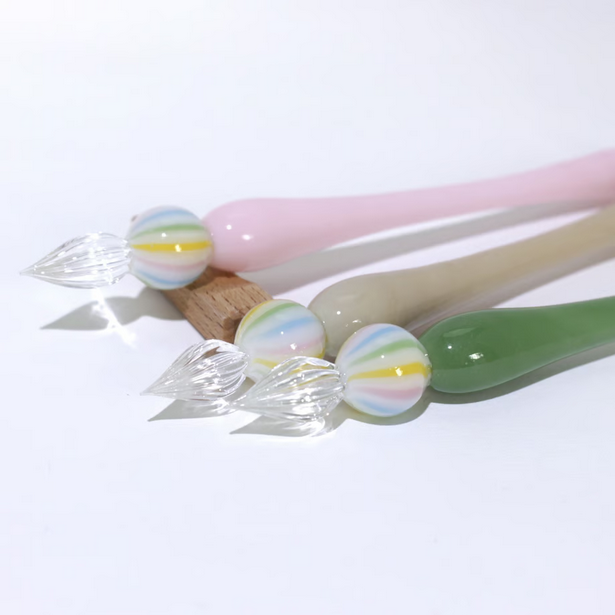 Japanese Glass Dip Pen - Candy / Light Brown - , Gifts for Writers