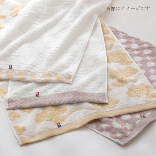 Imabari Towel Japanese Traditional Auspicious Pattern Towel Gift Set(2 Compact Bath Towels, 2 Long Face Towels)