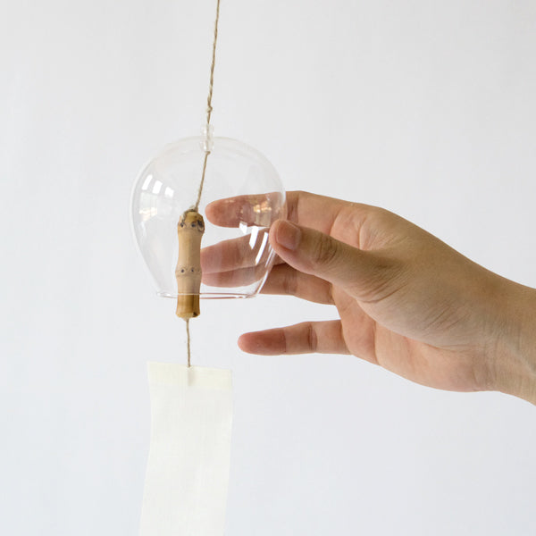 Japanese Glass Wind Bell made in Kyoto, Japanese furin, Japanese wind bell, Japanese wind chime