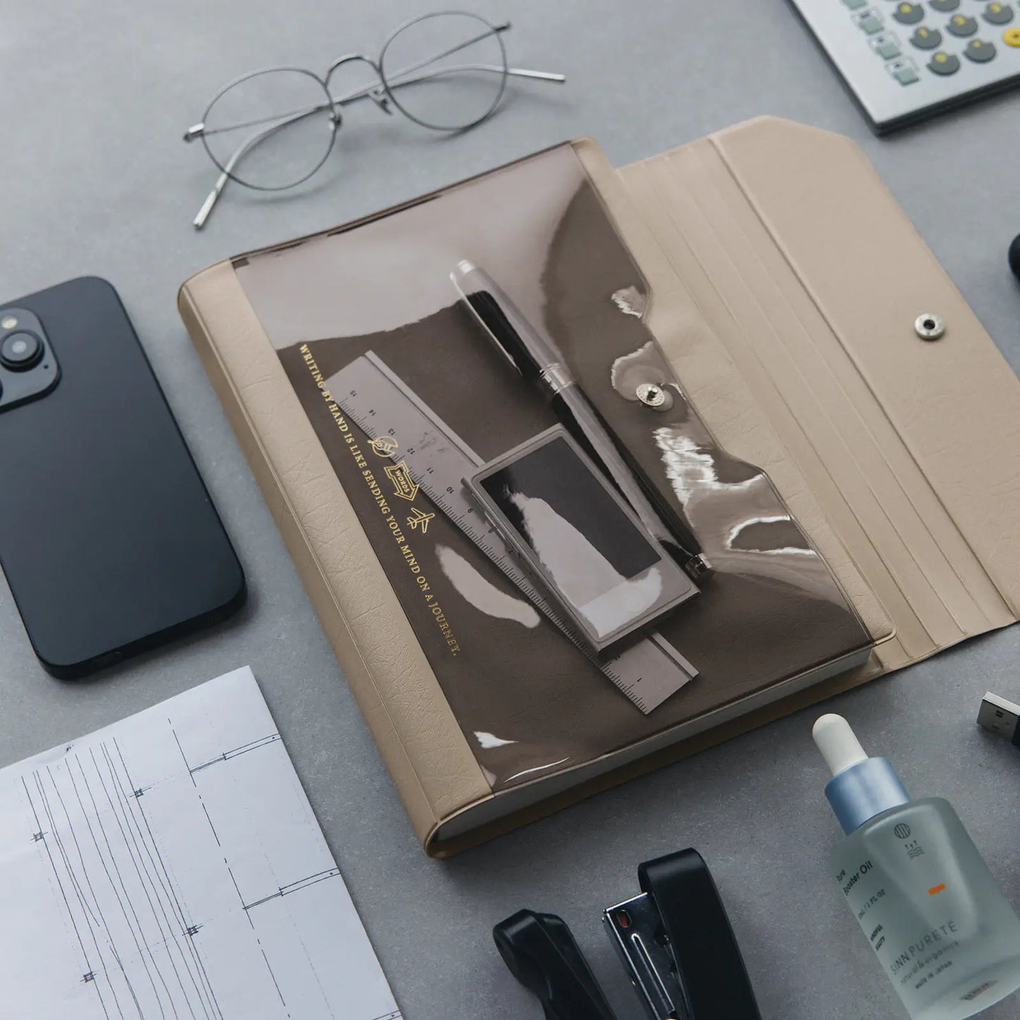 Alettone: Gray [Hobonichi Cousin (A5) Techo Cover] (Cover Only)