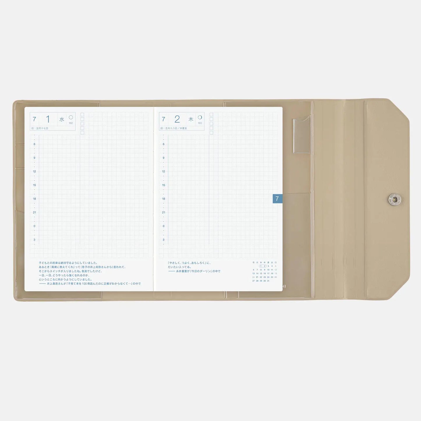 Alettone: Gray [Hobonichi Original (A6) Techo Cover] (Cover Only)