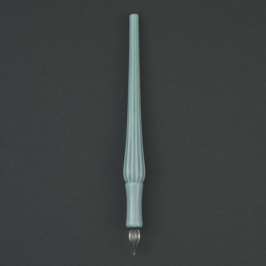 Arita Yaki(ware) Body Glass Dip Pen - Celadon -, Japanese glass dip pen