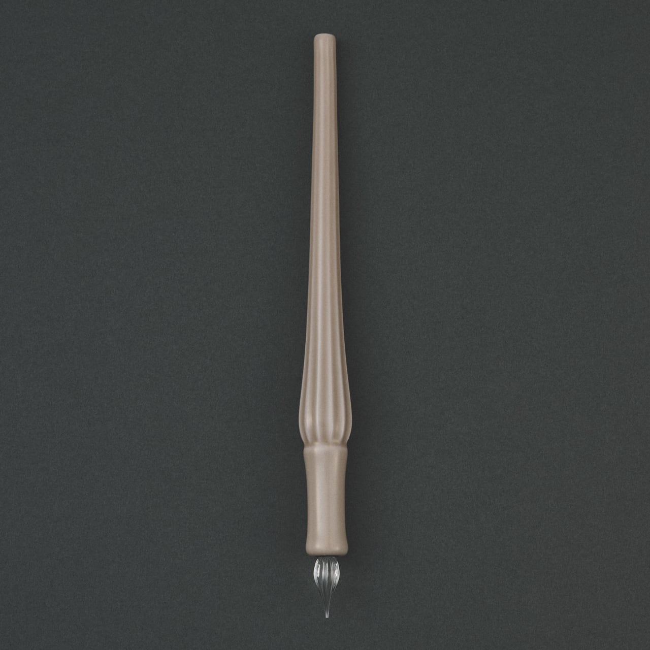Arita Yaki(ware) Body Glass Dip Pen - Light Gray -, Japanese glass dip pen