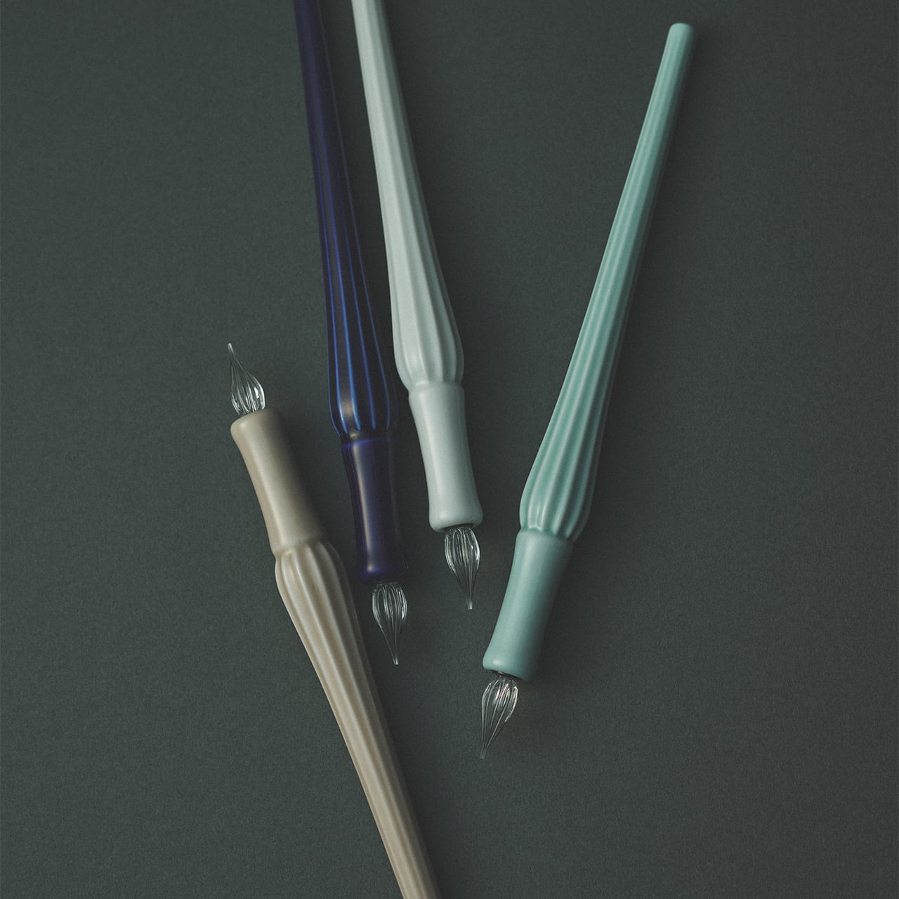 Arita Yaki(ware) Body Glass Dip Pen - Celadon -, Japanese glass dip pen