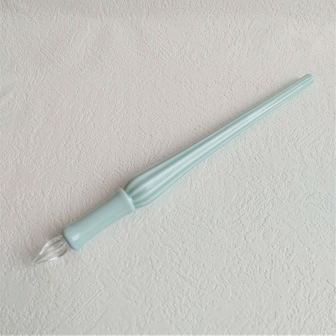 Arita Yaki(ware) Body Glass Dip Pen - Celadon -, Japanese glass dip pen