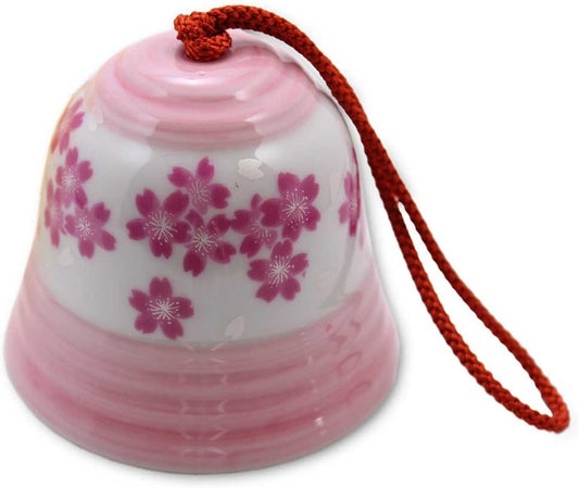 Arita Yaki(ware) Japanese Wind Bell - Cherry Blossom -, Japanese furin, Japanese wind bell, Japanese ceramic wind chime