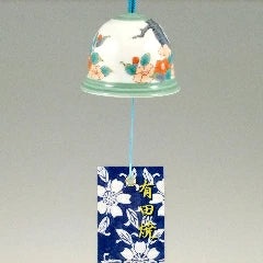 Arita Yaki(ware) Japanese Wind Bell - Camellia -, Japanese furin, Japanese wind bell, Japanese ceramic wind chime