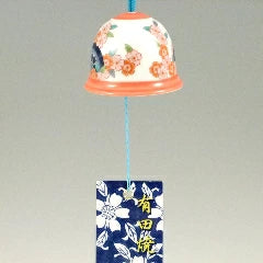 Arita Yaki(ware) Japanese Wind Bell - Cherry Blossom -, Japanese furin, Japanese wind bell, Japanese ceramic wind chime