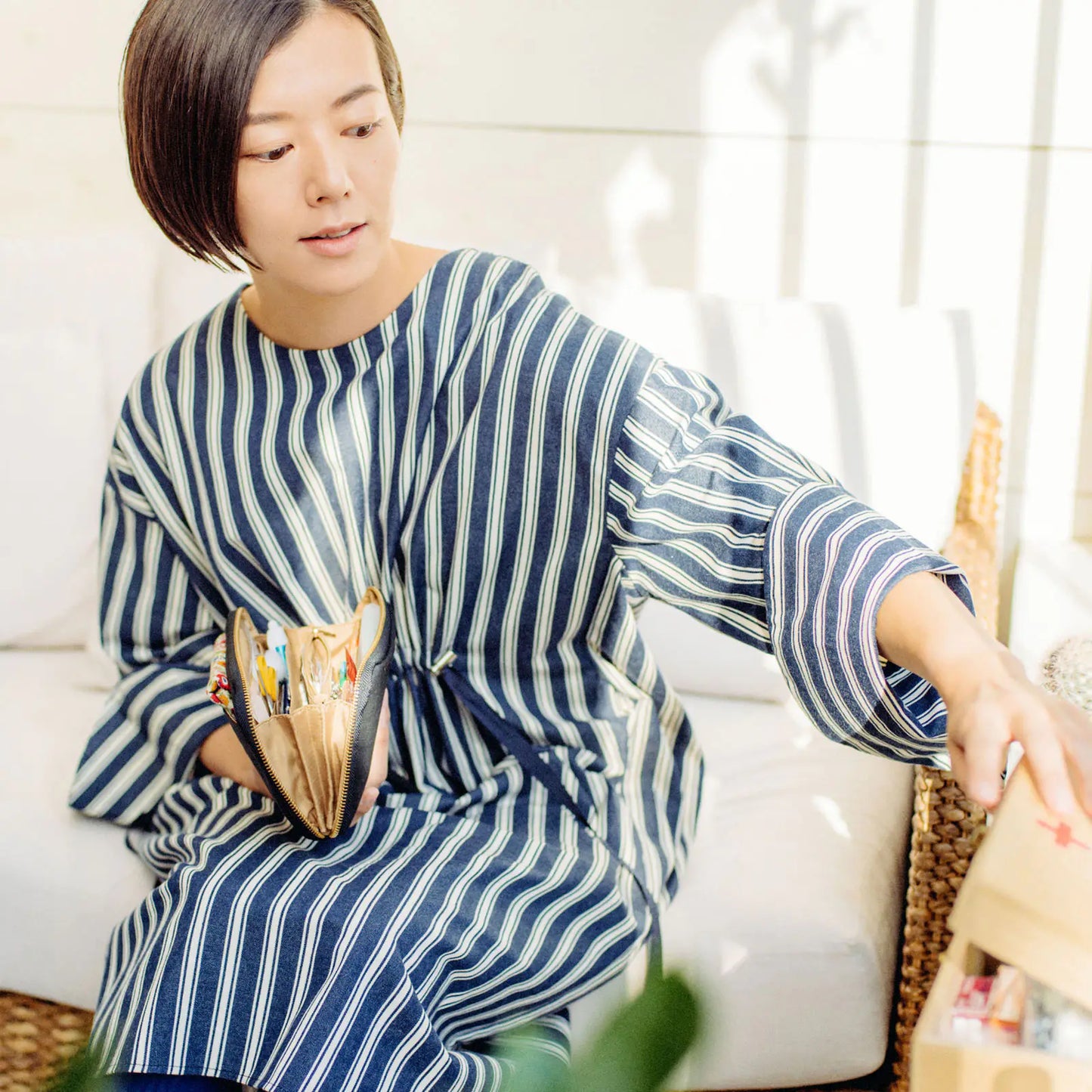 Black Drawer Pouch Áne,  Hobonichi Drawer Pouch Áne