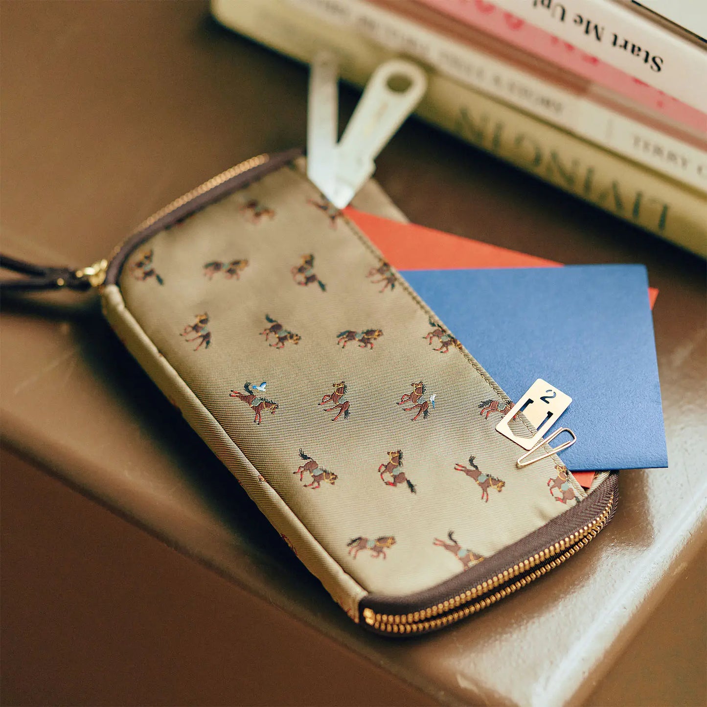 Bow & Tie: Galloping Horses Drawer Pouch Áne,  Hobonichi Drawer Pouch Áne