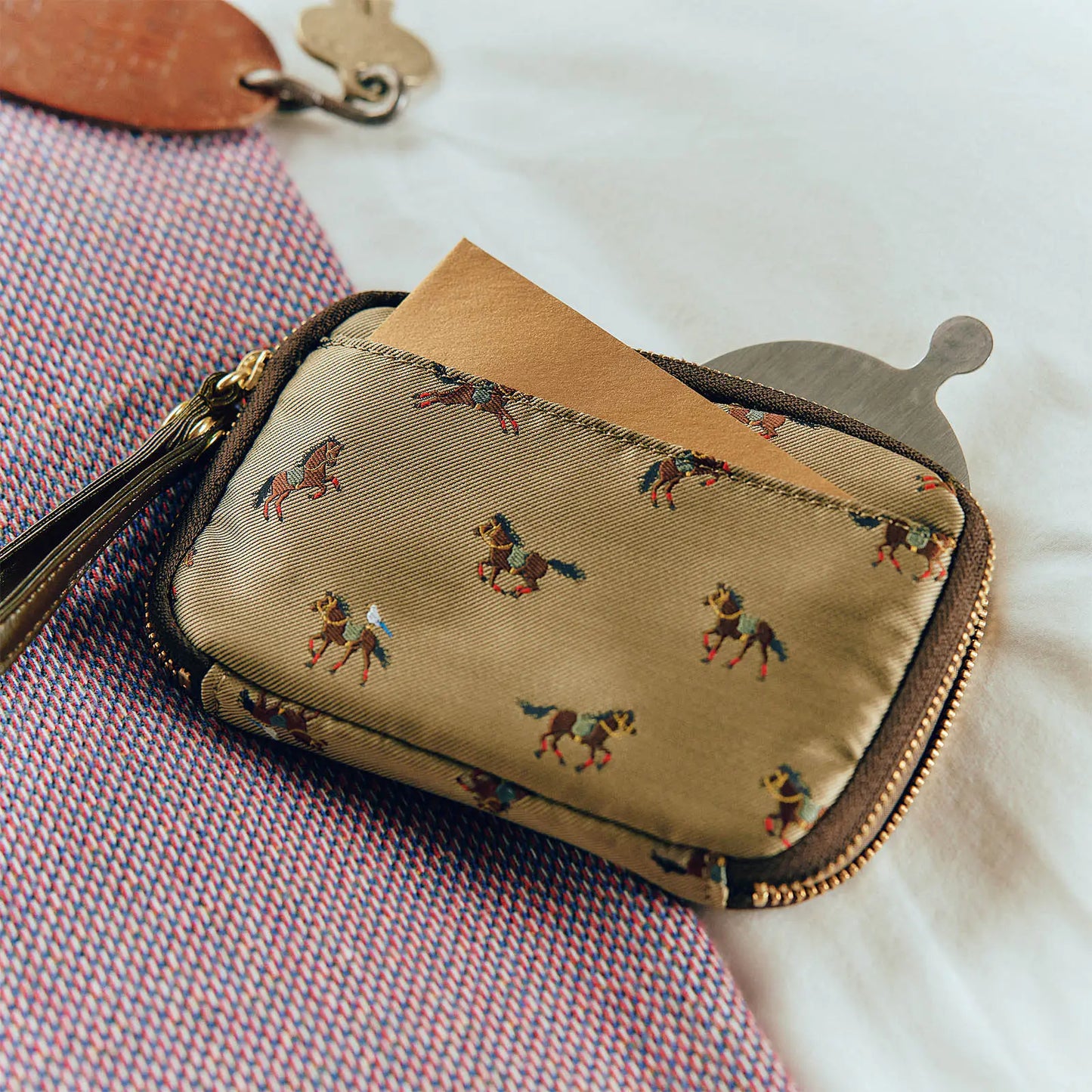 Bow & Tie: Galloping Horses Drawer Pouch Pocket,  Hobonichi Drawer Pouch Pocket