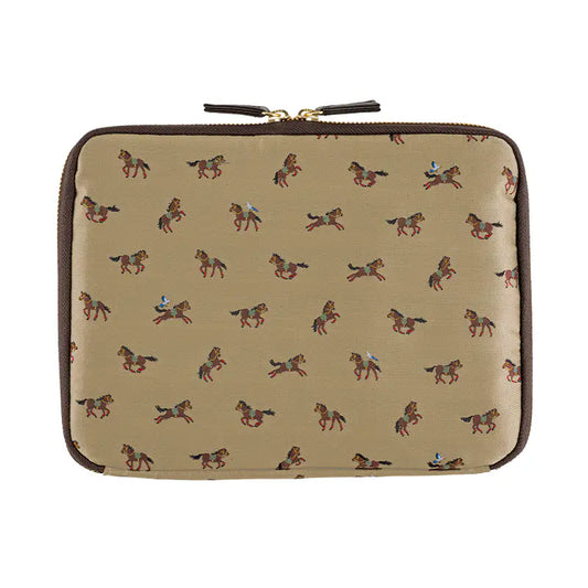 Bow & Tie: Galloping Horses Large Drawer Pouch,  Hobonichi Large Drawer Pouch