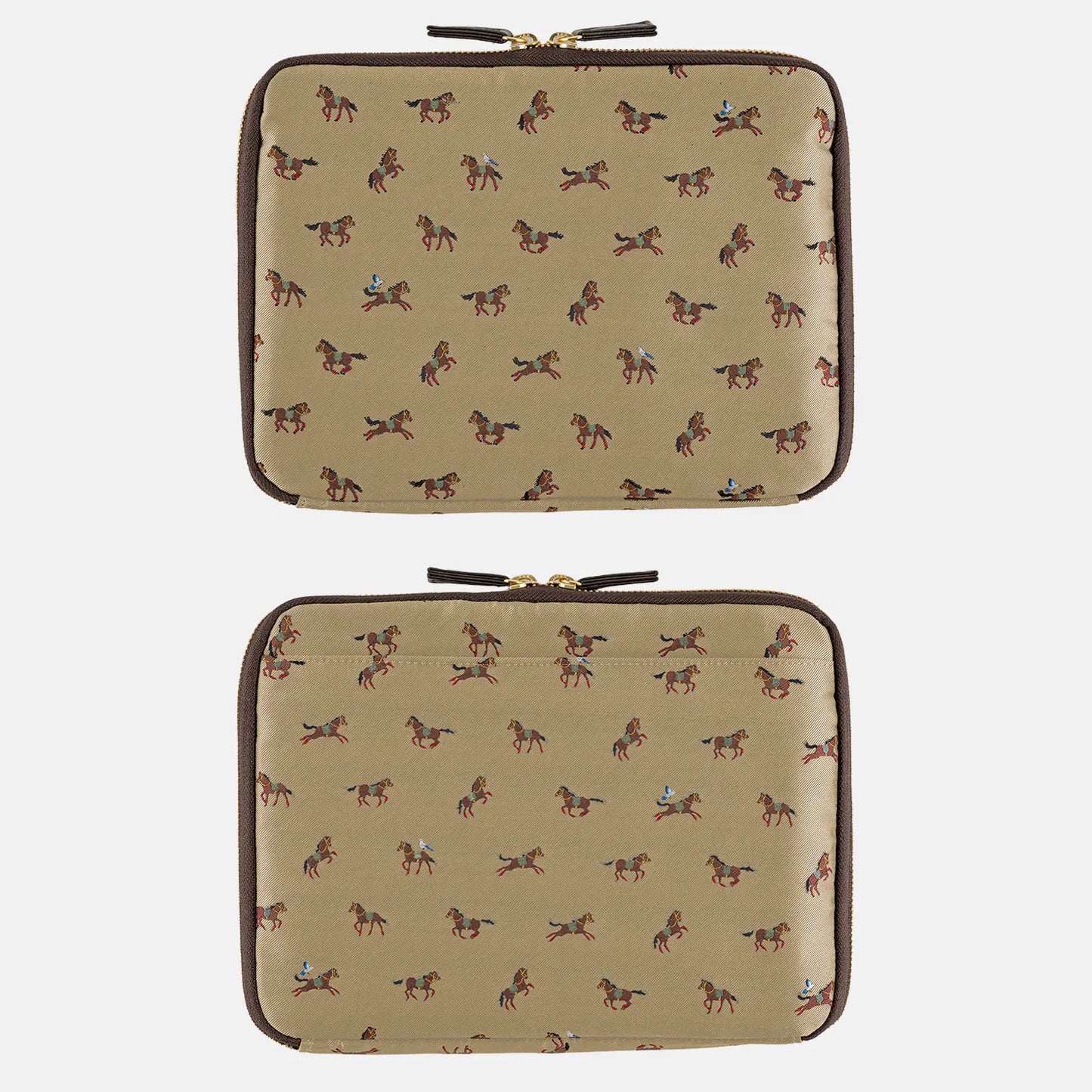 Bow & Tie: Galloping Horses Large Drawer Pouch,  Hobonichi Large Drawer Pouch