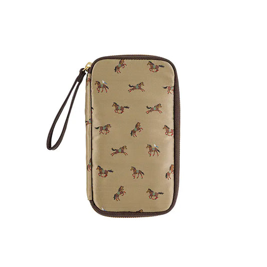 Bow & Tie: Galloping Horses Small Drawer Pouch,  Hobonichi Small Drawer Pouch