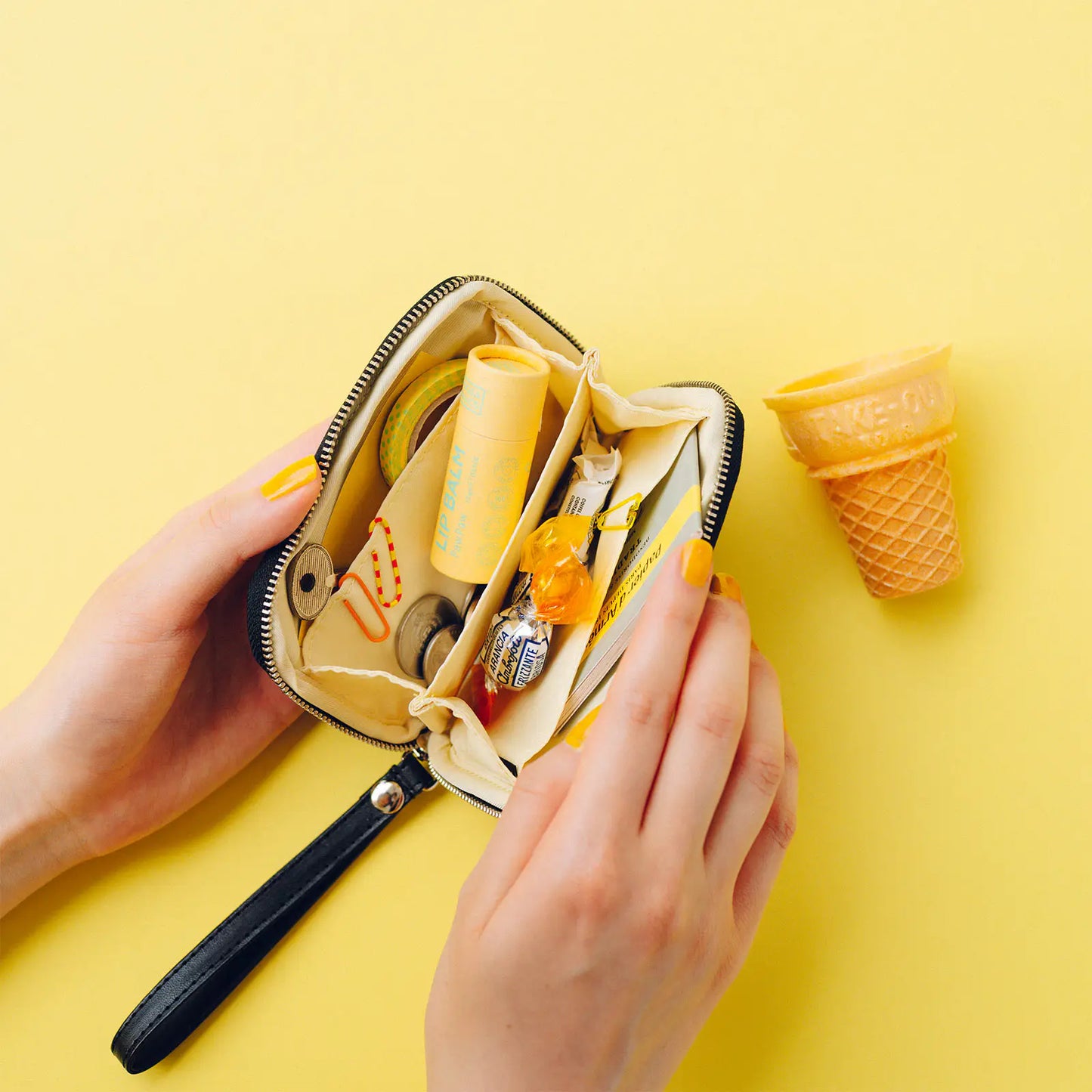 Bow & Tie: Happy Ice Cream Drawer Pouch Pocket,  Hobonichi Drawer Pouch Pocket