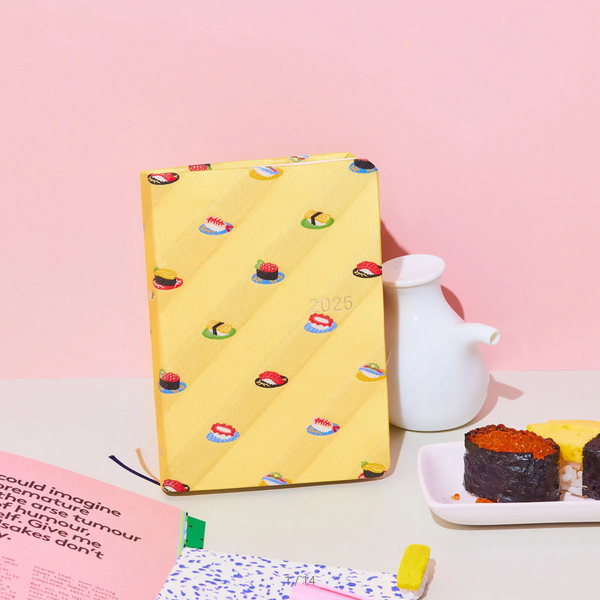 Sale! Hobonichi Techo 2025 Bow & Tie: Sushi HON / A6 Size / Daily / Jan start / Mon start - English Edition