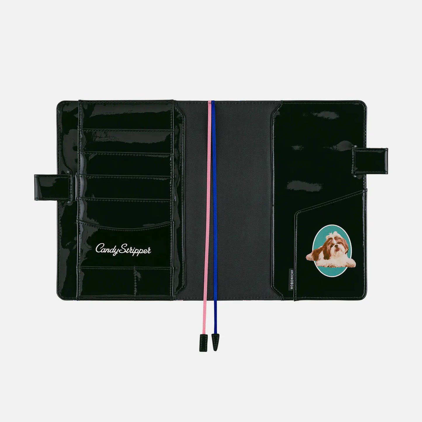 Candy Stripper: Random Dog & Cat (Black) [Hobonichi Cousin (A5) Techo Cover] (Cover Only)