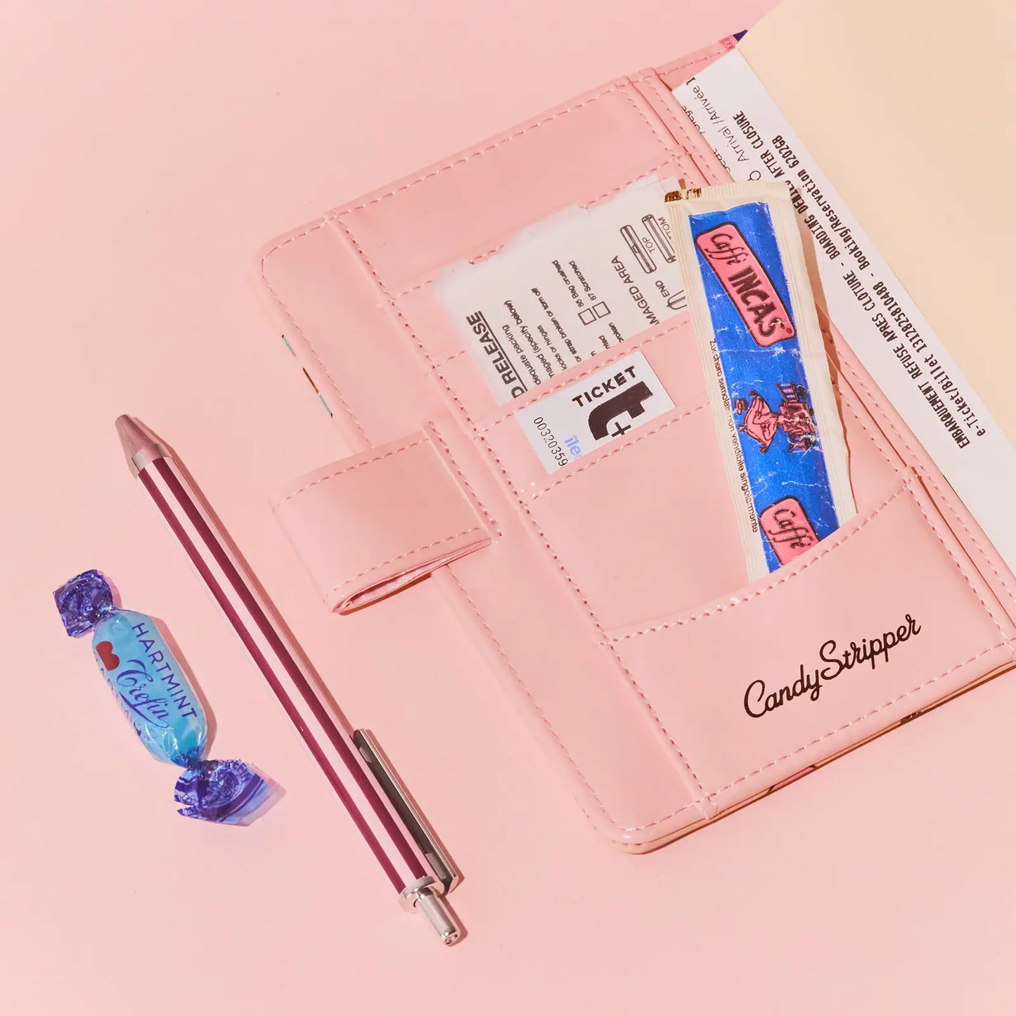 Candy Stripper: Random Dog & Cat (Pink) [Hobonichi Original (A6) Techo Cover] (Cover Only)