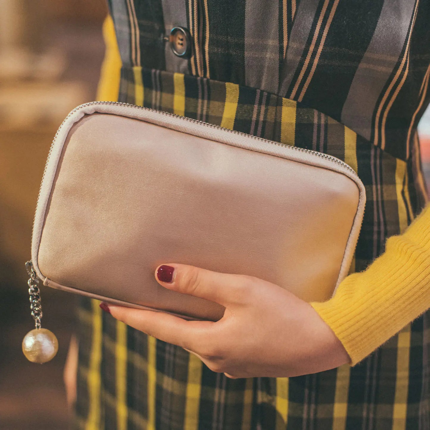 Champagne Pearl Drawer Pouch Áne,  Hobonichi Drawer Pouch Áne