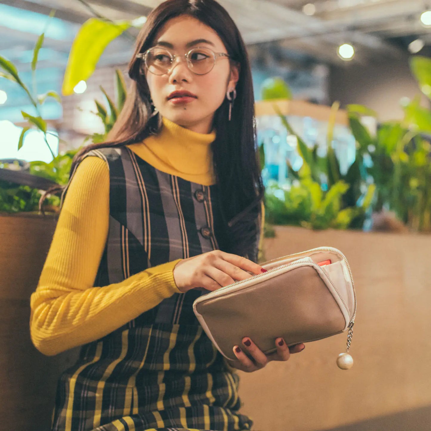 Champagne Pearl Drawer Pouch Áne,  Hobonichi Drawer Pouch Áne