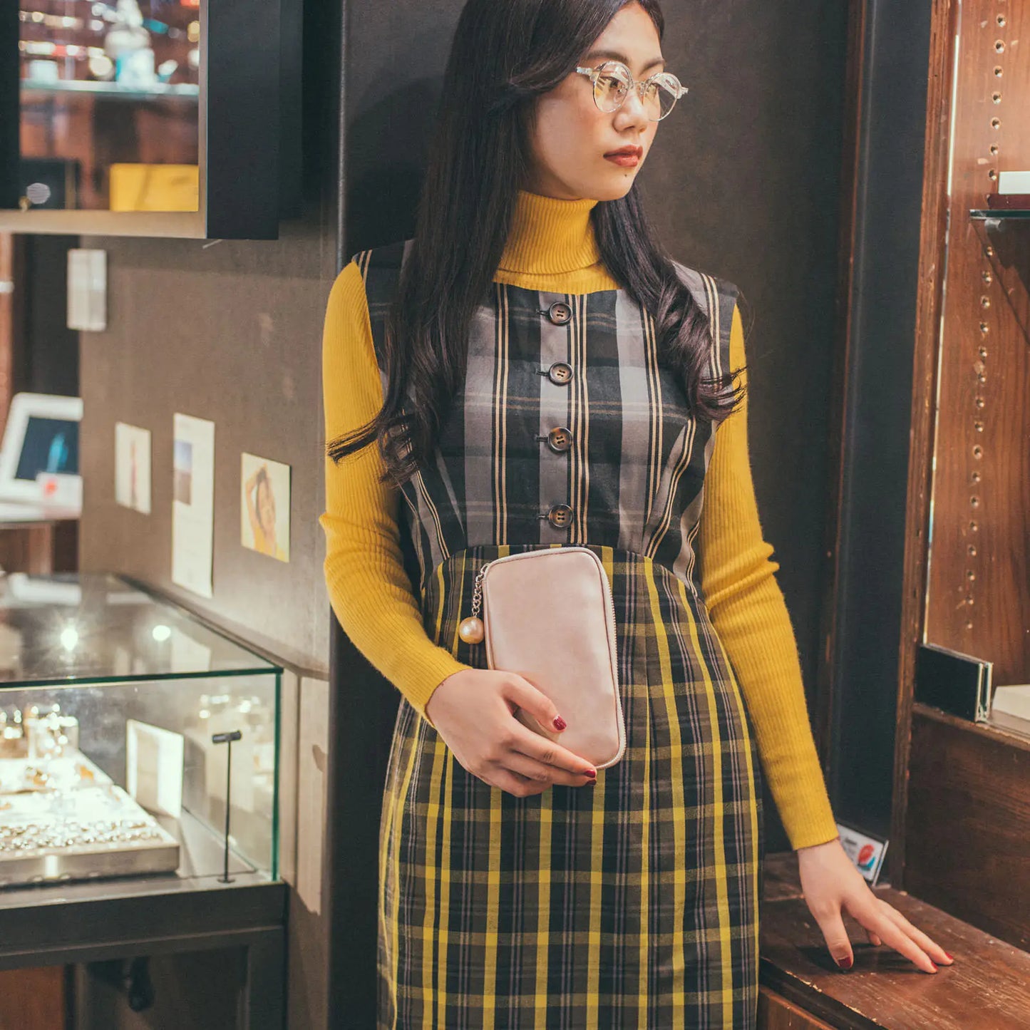 Champagne Pearl Small Drawer Pouch,  Hobonichi Small Drawer Pouch