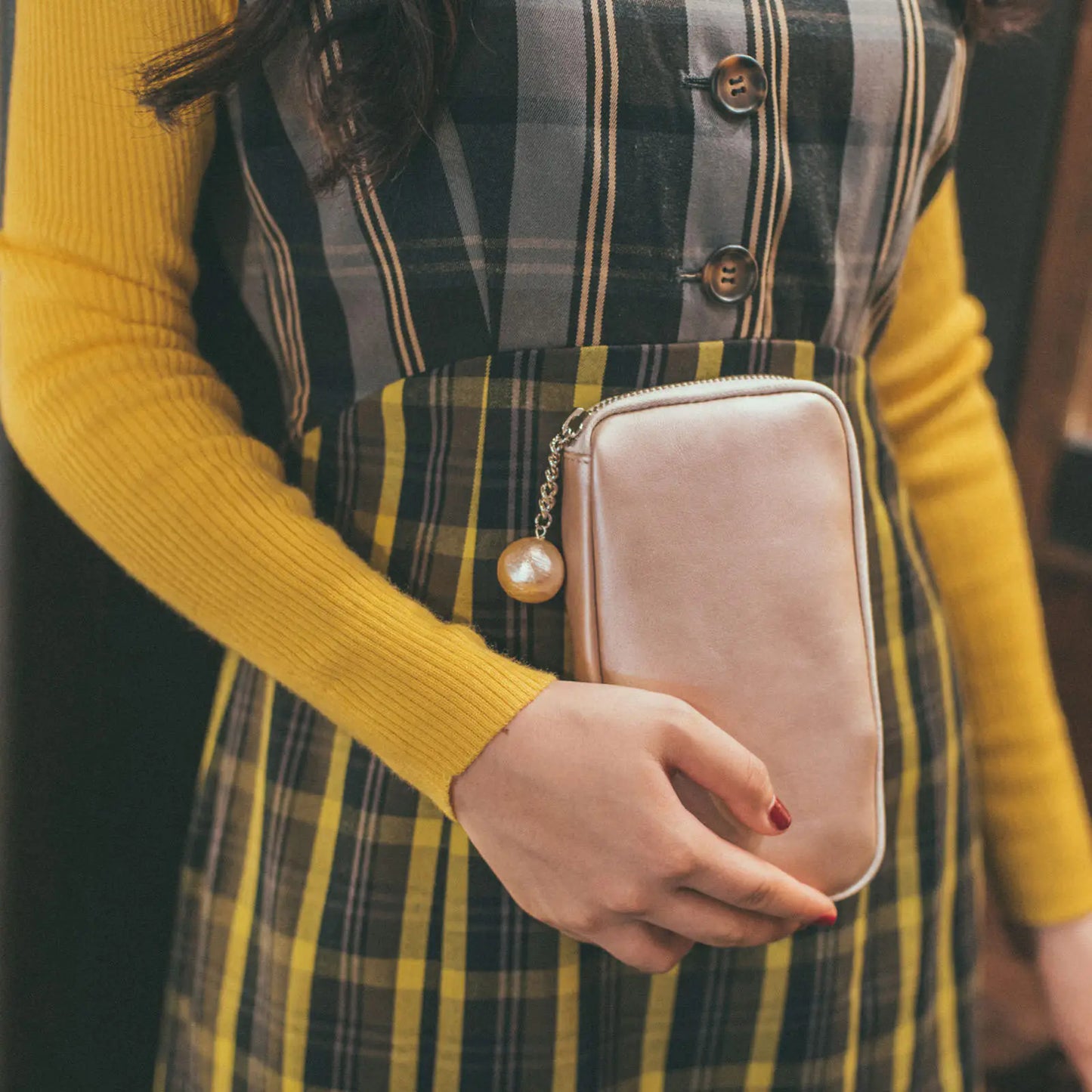 Champagne Pearl Small Drawer Pouch,  Hobonichi Small Drawer Pouch