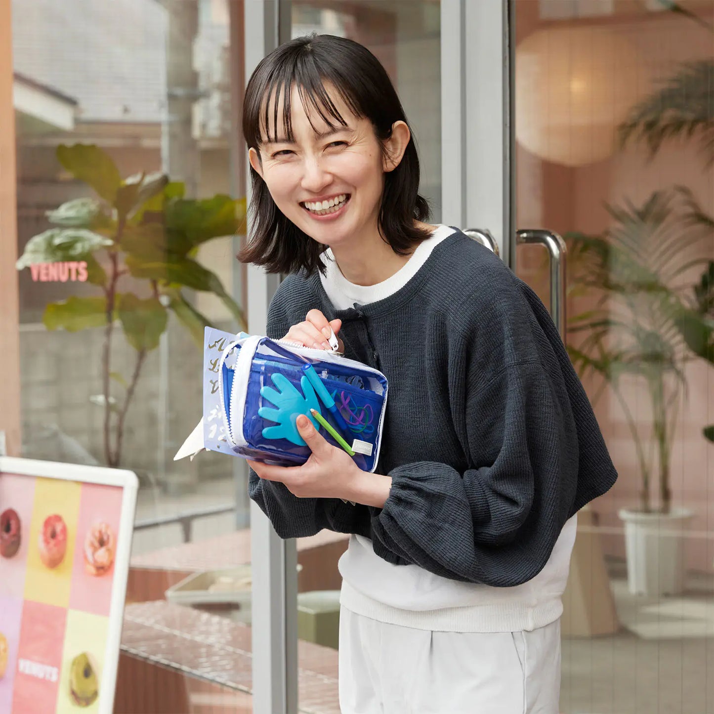 Clear Blue Drawer Pouch Áne,  Hobonichi Drawer Pouch Áne