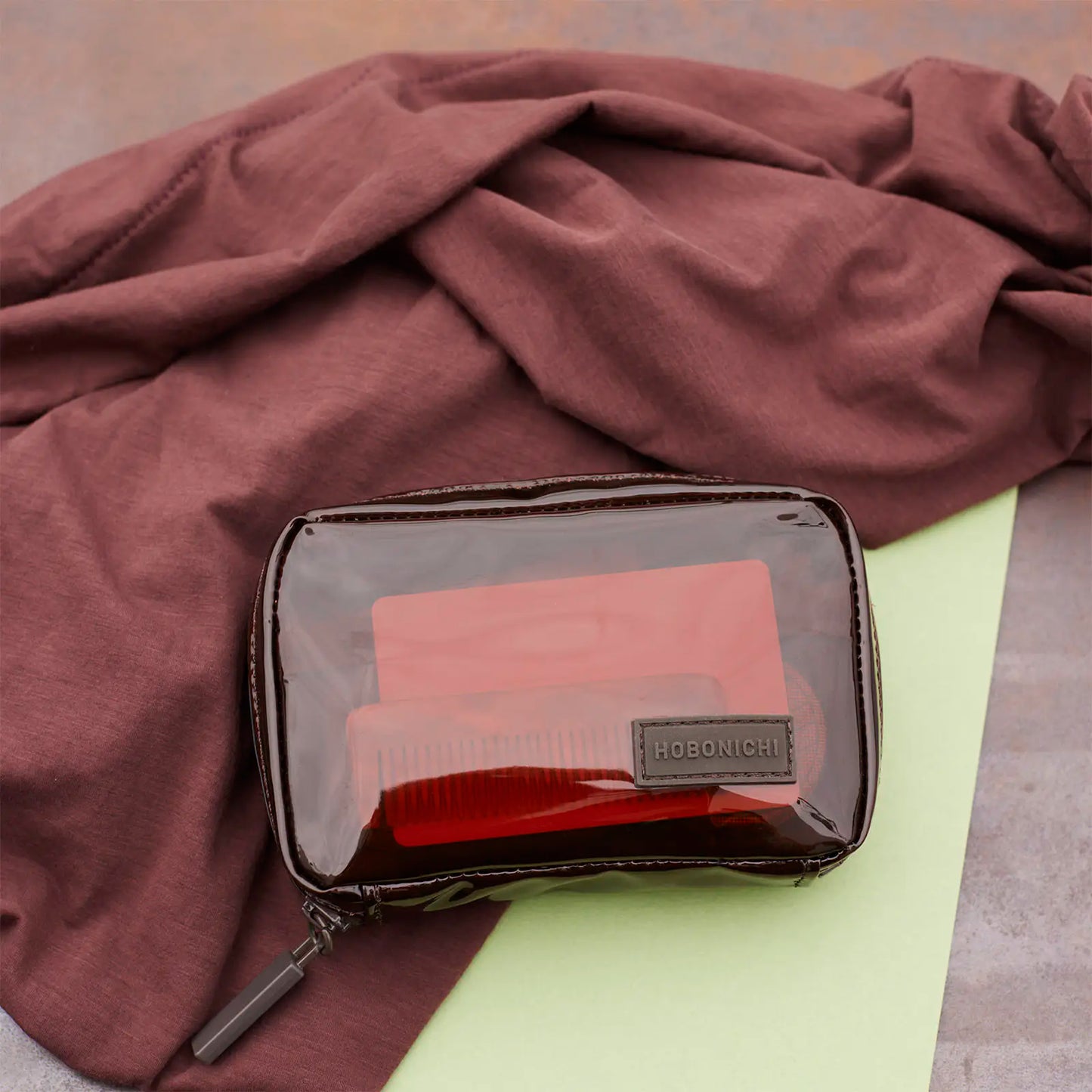 Clear Brown Drawer Pouch Pocket