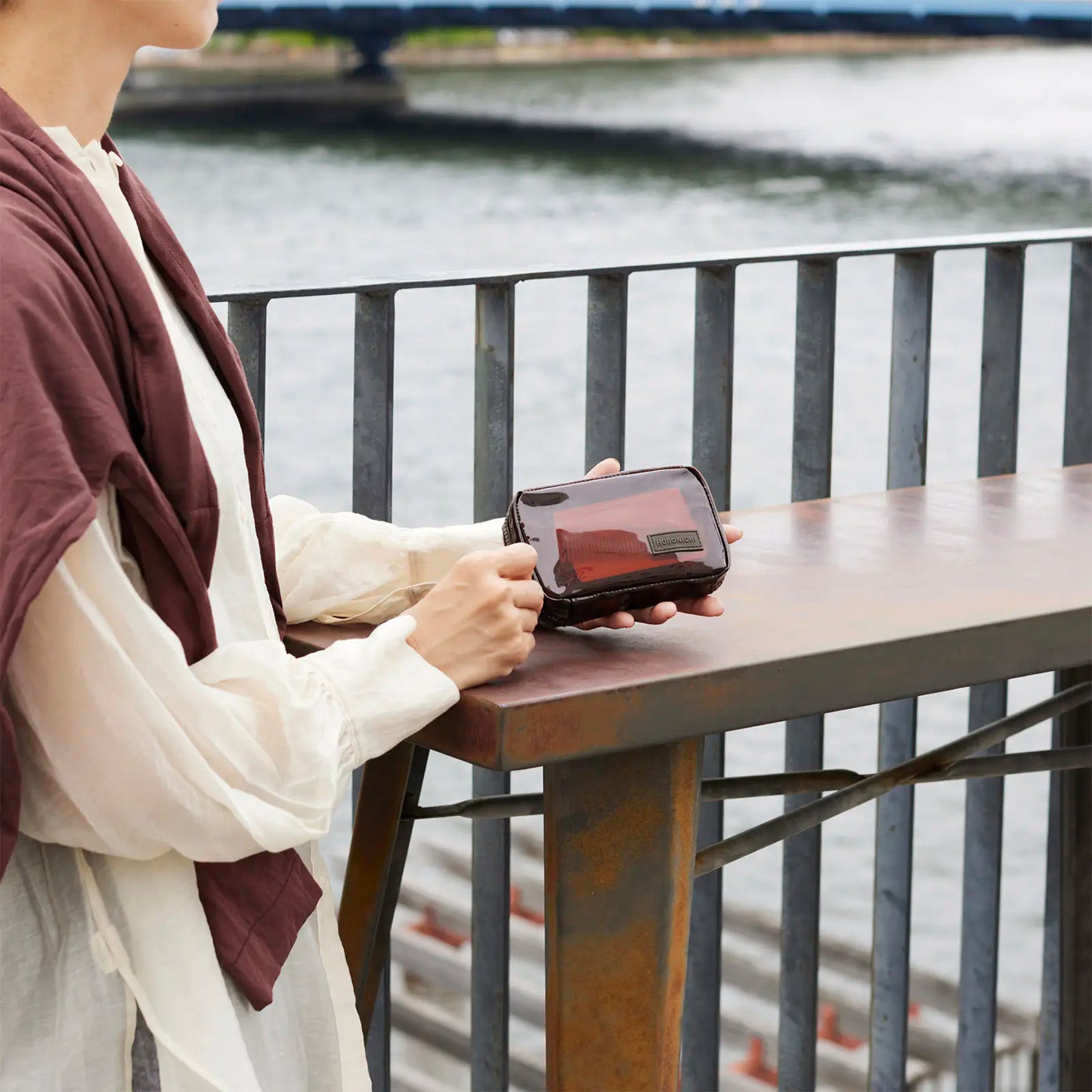 Clear Brown Drawer Pouch Pocket