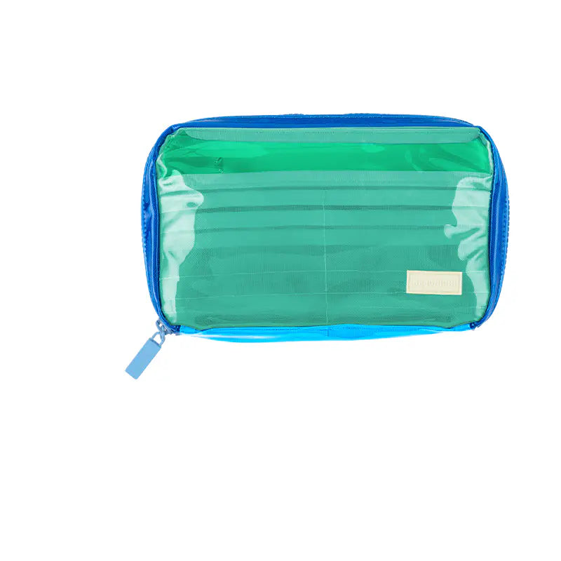 Clear Mixed Blue Drawer Pouch Áne,  Hobonichi Drawer Pouch Áne