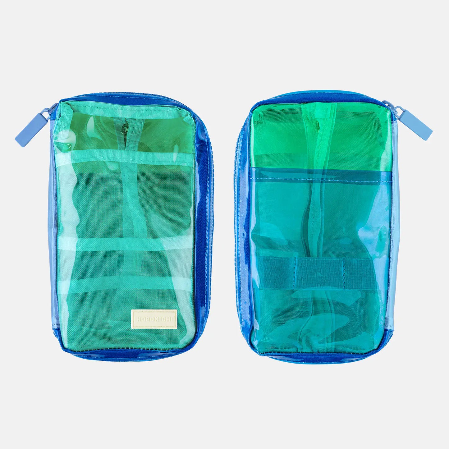 Clear Mixed Blue Small Drawer Pouch,  Hobonichi Small Drawer Pouch