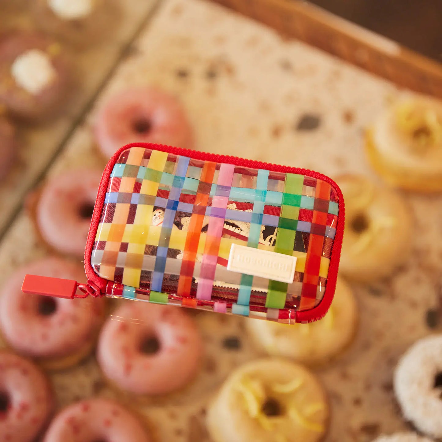 Clear Plaid Drawer Pouch Pocket,  Hobonichi Drawer Pouch Pocket