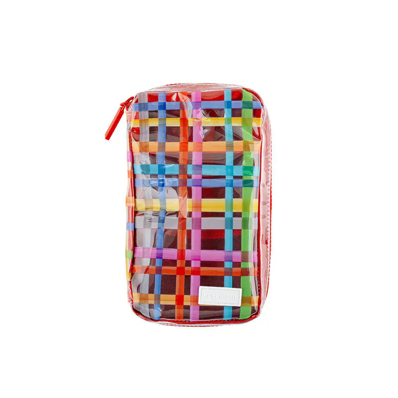 Clear Plaid Small Drawer Pouch,  Hobonichi Small Drawer Pouch