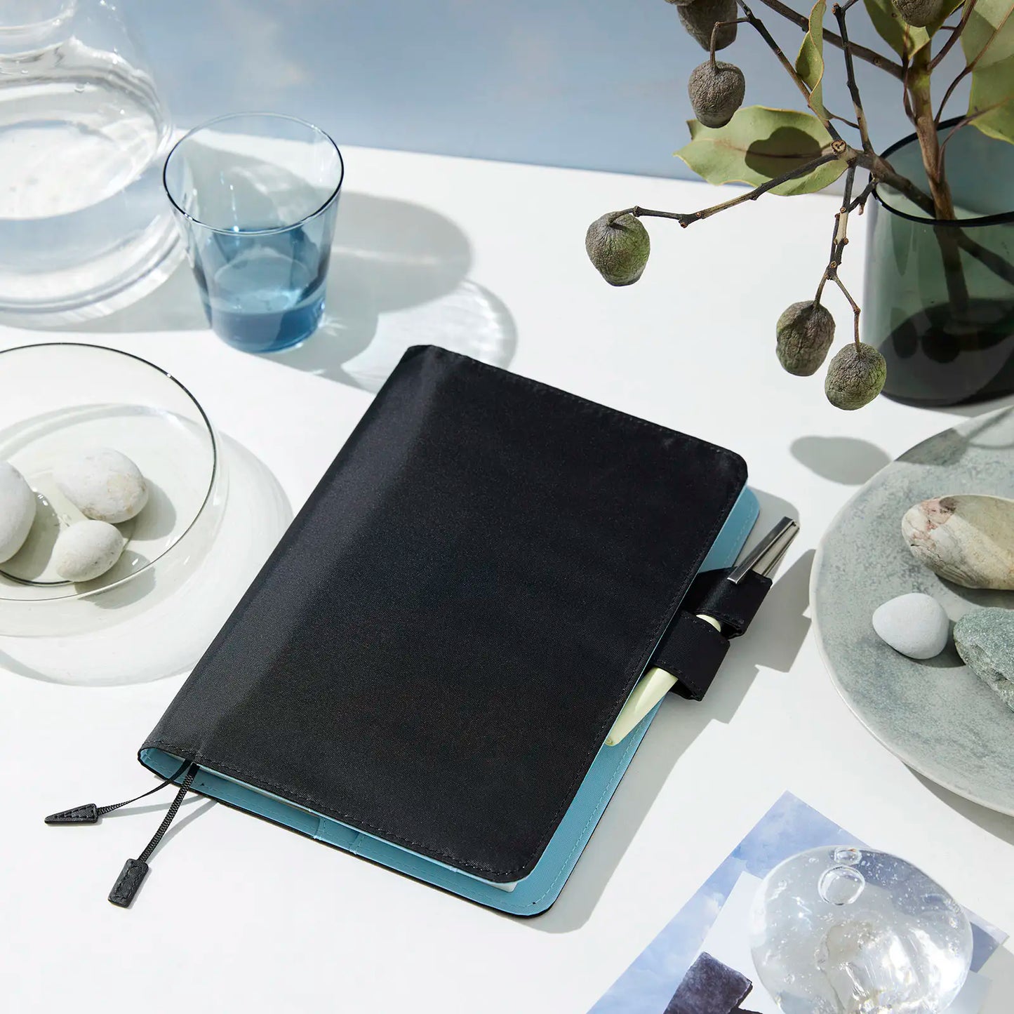 Colors: Black x Clear Blue [Hobonichi Cousin (A5) Techo Cover] (Cover Only)