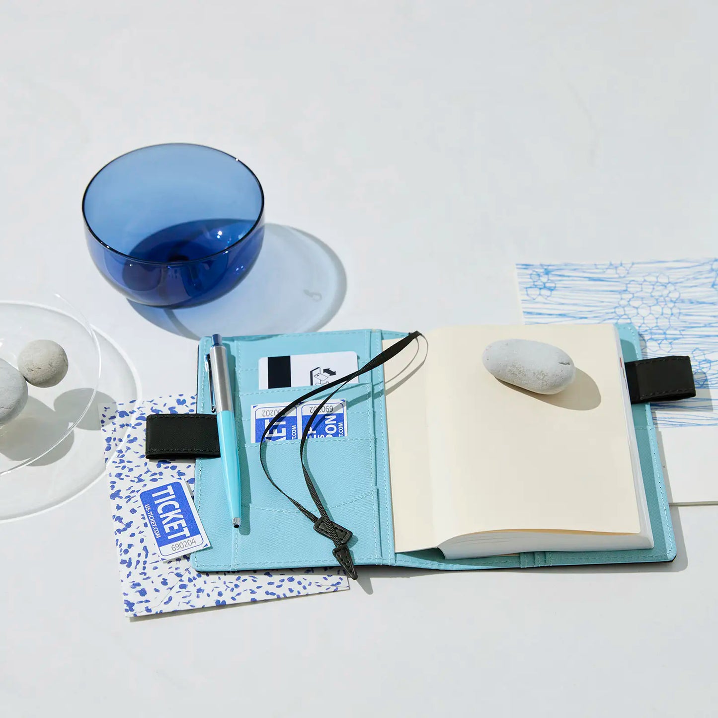 Colors: Black x Clear Blue [Hobonichi Original (A6) Techo Cover] (Cover Only)