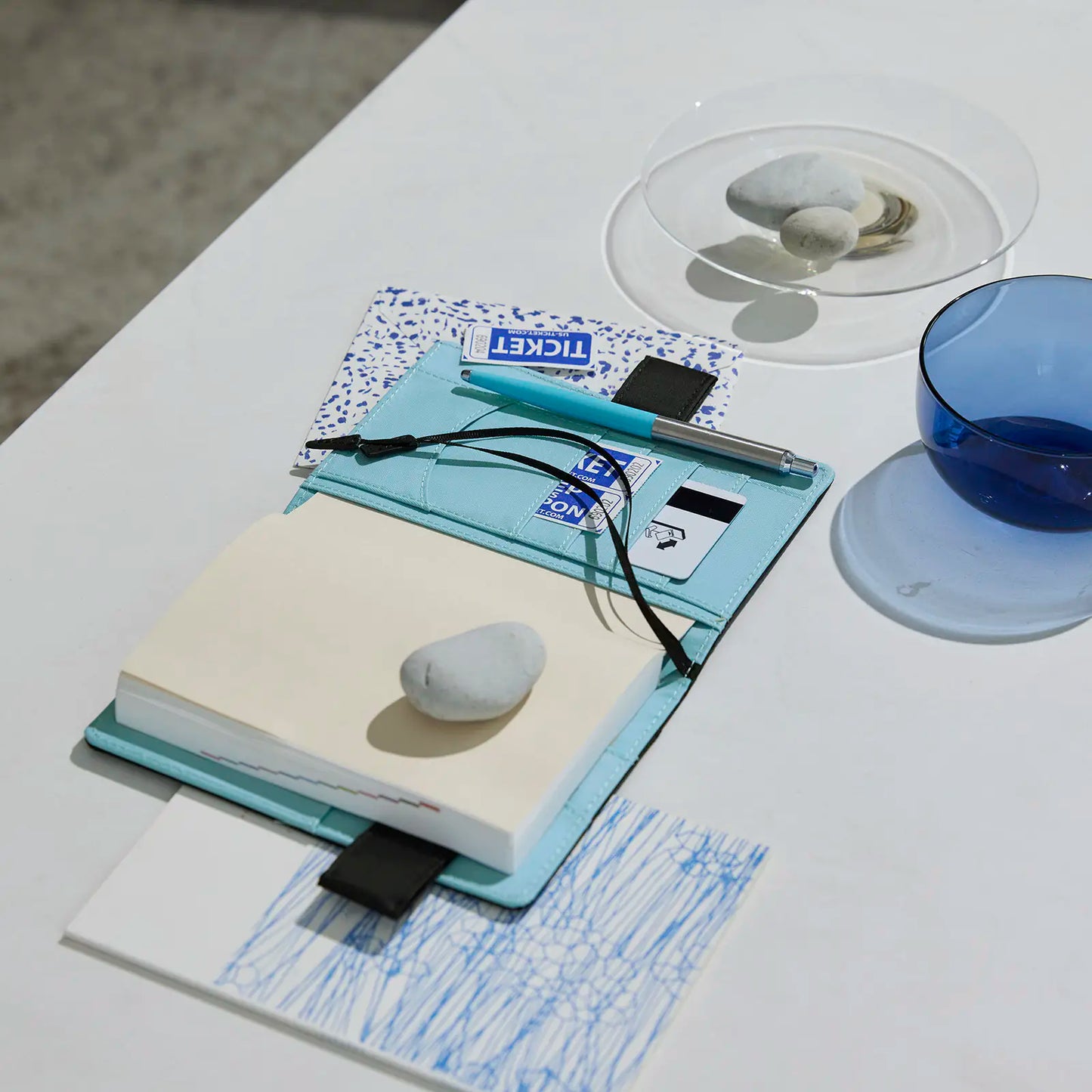 Colors: Black x Clear Blue [Hobonichi Original (A6) Techo Cover] (Cover Only)