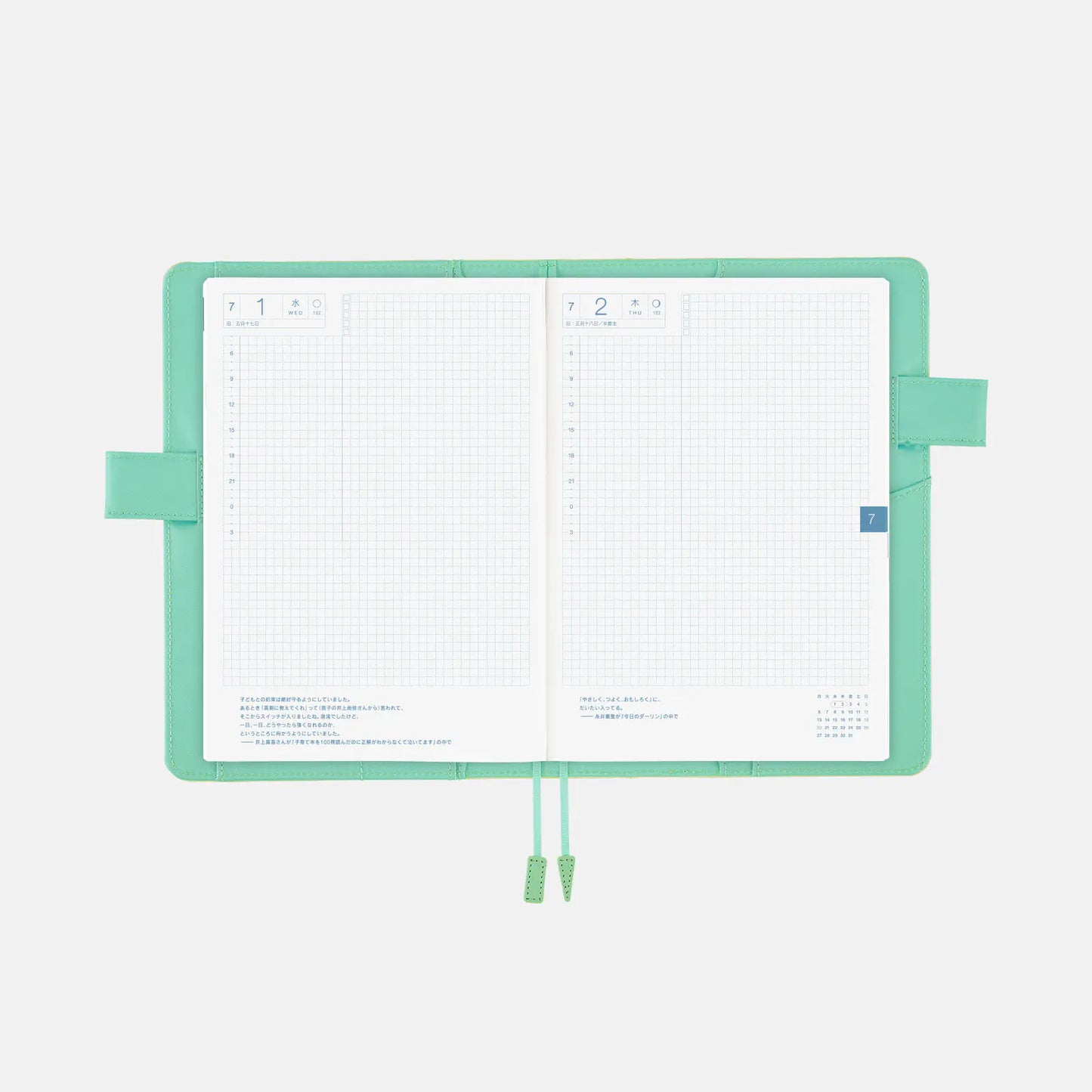Colors: Chamomile Mint [Hobonichi Cousin (A5) Techo Cover] (Cover Only)