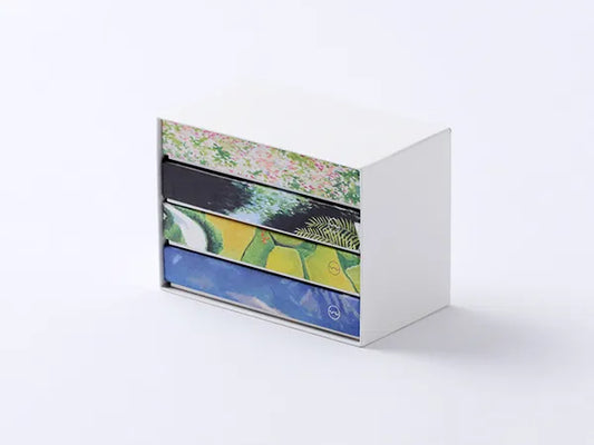 DAIYO Colorful Rice Wax Candles 4 boxes Set - Four Seasons (spring, summer, fall and winter color) -, Japanese Wa-Rousoku (Japanese candle)